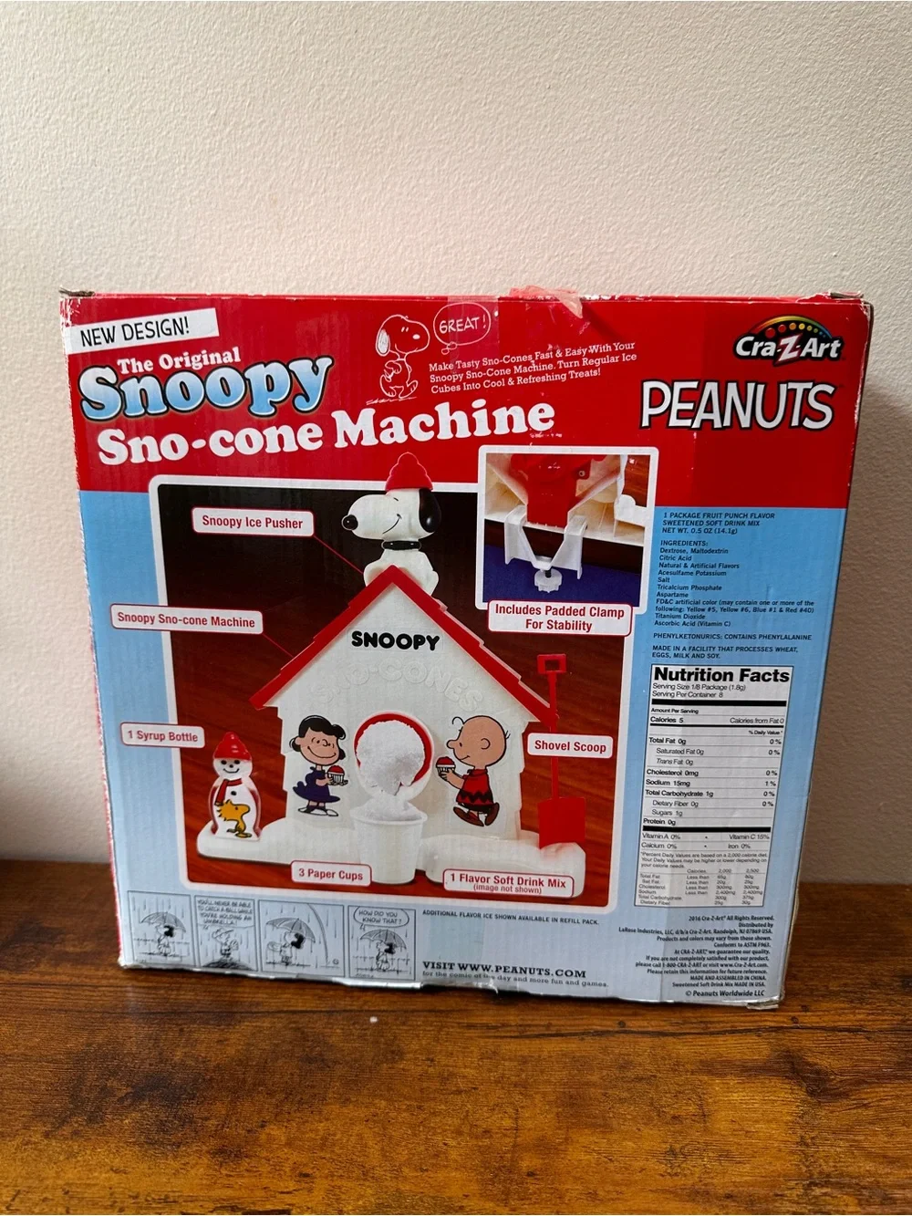 Cra-Z-Art The Original Snoopy Sno-Cone Machine New Design Boxed Peanuts Kit